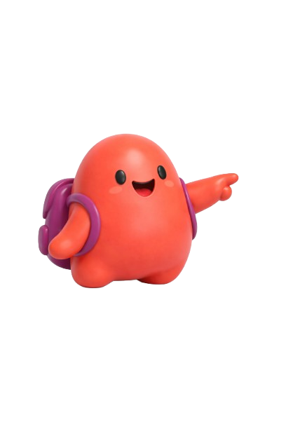 Yuno mascot pointing